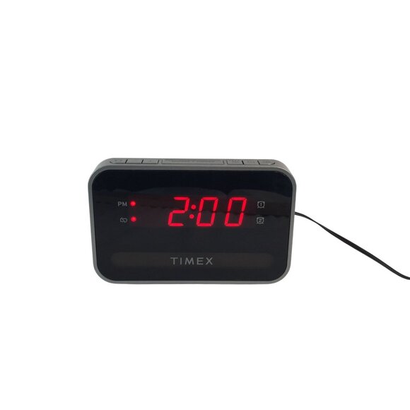 Timex T1200 Dual Alarm Clock w/USB Charging Nightlight Backup Battery Tested - Picture 2 of 8
